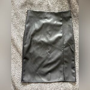 SHEIN Black Faux Leather Pencil Skirt. High Waist. Size Medium.